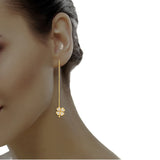 5/8 ctw Clover Threader Earrings