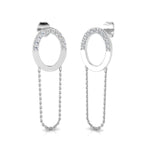 1/3 ctw Geometric Oval Hanging Earrings
