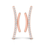 1/3 ctw Curved Climber Earrings