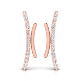 1/3 ctw Curved Climber Earrings
