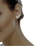 1/3 ctw Geometric Climber Earrings