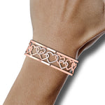 3/4 ctw Heart Cuff Bracelet